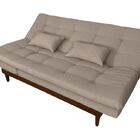 Sofá Cama Versátil Madero Linho Espuma D33 Bege Império