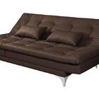 Sofá Cama Versátil Pés De Alumínio Corano Marrom