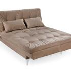 Sofá Cama Versátil Pés De Alumínio Espuma D33 Chocolate Impér
