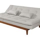 Sofá Cama Versátil Pés De Madeira Corano Gelo