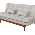 Sofá Cama Versátil Pés De Madeira Corano Gelo
