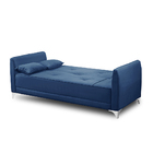 Sofá Cama Vitoria 2,00m 3 Lugares Suede Azul Adonai Estofados