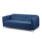 Sofá Cama Vitoria 2,00m 3 Lugares Suede Azul Adonai Estofados