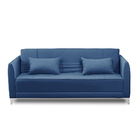 Sofá Cama Vitoria 2,00m 3 Lugares Suede Azul Adonai Estofados