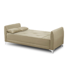 Sofá Cama Vitoria 2,00m 3 Lugares Suede Bege Adonai Estofados