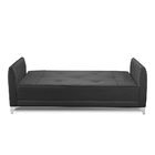 Sofá Cama Vitoria 2,00m 3 Lugares Suede Preto Adonai Estofados