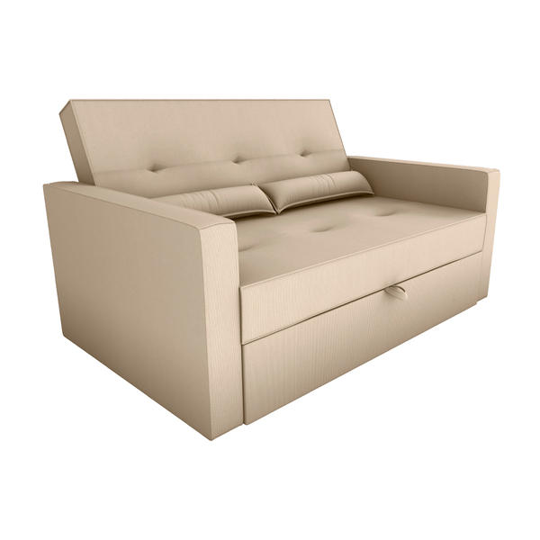 Sofá Cama You 146cm Reclinável Manual Suede Bege - Sallar Home