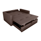 Sofá Cama You 146cm Reclinável Manual Suede Marrom Escuro - S