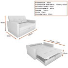 Sofá Cama You 146cm Reclinável Manual Suede Marrom - Sallar H