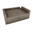 Sofá Cama You 146cm Reclinável Manual Suede Marrom - Sallar H