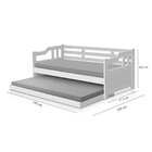 Sofá Cama Zurique Madeira Braços Redondos Branco