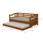 Sofá Cama Zurique Vintage Madeira Maciça Imbuia - Php Mobilia