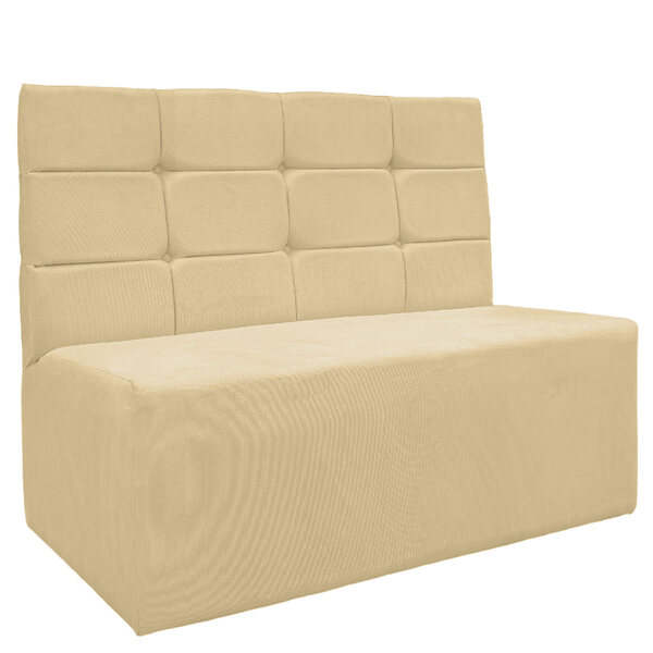 Sofá Canto Alemão Veludo Bege - Montanaris Decor