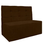 Sofá Canto Alemão Veludo Marrom - Montanaris Decor