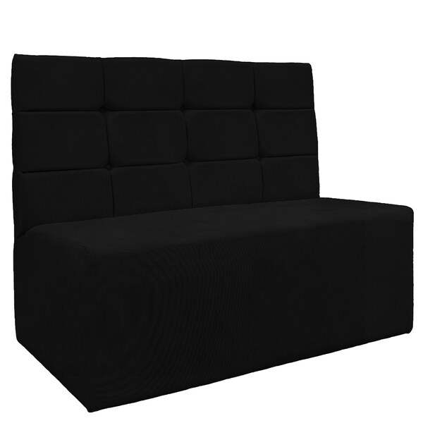 Sofá Canto Alemão Veludo Preto - Montanaris Decor