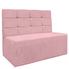 Sofá Canto Alemão Veludo Rosa Bebê - Montanaris Decor