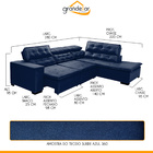 Sofá Canto Chaise D 280 X 220 Cm Retrátil Mola Bonnel Pillow