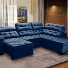 Sofá Canto Chaise D 300x227 Cm Retrátil Reclinável Mola Bonne