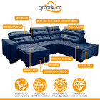 Sofá Canto Chaise D 300x227 Cm Retrátil Reclinável Mola Bonne