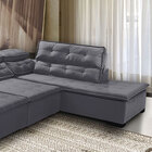Sofá Canto Chaise D 360 X 220 Cm Retrátil Mola Bonnel Pillow