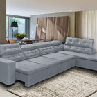 Sofá Canto Chaise D 360x220 Cm Retrátil Mola Bonnel Pillow D2