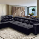Sofá Canto Chaise E 360 X 220 Cm Retrátil Mola Bonnel Pillow