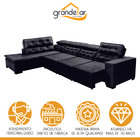 Sofá Canto Chaise E 360 X 220 Cm Retrátil Mola Bonnel Pillow