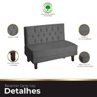 Sofá Canto Italy Veludo Cinza Escuro - Montanaris Decor