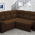 Sofá Canto London Marrom Suede Velut - King House