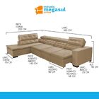 Sofá Canto Reclinável Reclinável 7lugares Chaise Begemegasul
