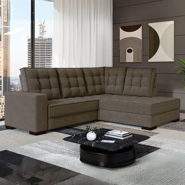 Sofá Canto Retrátil E Reclinável Munique Tamanho 220cm X 175c