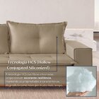 Sofá Caparaó 4 Lugares 220 Cm Linho Bege