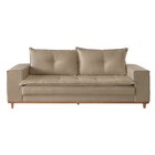 Sofá Caparaó 4 Lugares 220 Cm Linho Bege