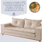 Sofá Caparaó 4 Lugares 220 Cm Linho Bege