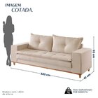 Sofá Caparaó 4 Lugares 220 Cm Linho Bege