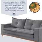 Sofá Caparaó 4 Lugares 220 Cm Linho Cinza