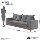 Sofá Caparaó 4 Lugares 220 Cm Linho Cinza