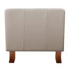 Sofá Capitonê 3 Lugares Sala De Estar Ravena 200cm Couro Off