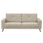 Sofá Capri 2 Lugares 145cm Pés Retrô Linho Areia - D'monegatto