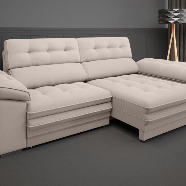 Sofá Capriccio 2,10m Assento Com Braço Retrátil E Reclinável