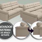Sofá Capriccio 2,10m Assento Com Braço Retrátil E Reclinável