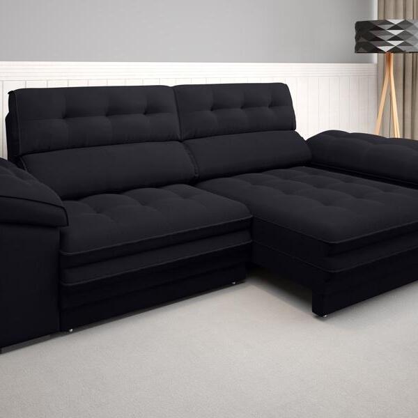 Sofá Capriccio 2,30m Assento Com Braço Retrátil E Reclinável