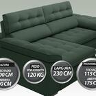 Sofá Capriccio 2,30m Assento Com Braço Retrátil E Reclinável