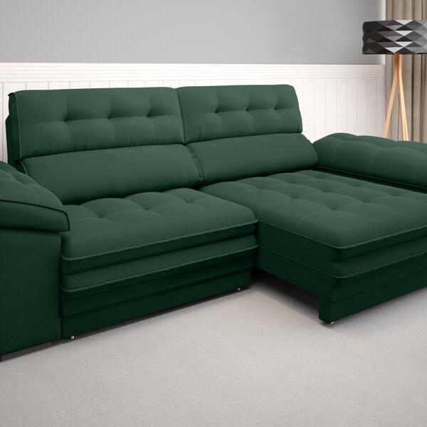 Sofá Capriccio 2,30m Assento Com Braço Retrátil E Reclinável