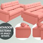 Sofá Capriccio 2,50m Assento Com Braço Retrátil E Reclinável