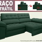 Sofá Capriccio 2,70m Assento Com Braço Retrátil E Reclinável