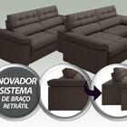 Sofá Capriccio 2,70m Assento Com Braço Retrátil E Reclinável