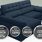 Sofá Capriccio 2,90m Assento Com Braço Retrátil E Reclinável