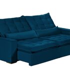 Sofá Ceará Modular 6 Lugares 290cm Retrátil E Reclinável Azul