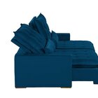 Sofá Ceará Modular 6 Lugares 290cm Retrátil E Reclinável Azul